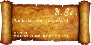 Marksteiner Csanád névjegykártya