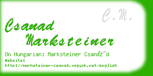 csanad marksteiner business card